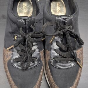 Michael Kors Womens Shoes Monique Trainer Platform Sneaker Brown 9.5M